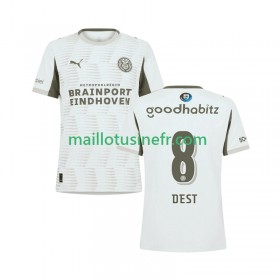 Maillot de Foot PSV Eindhoven Sergino Dest 8 Troisième 2025-26
